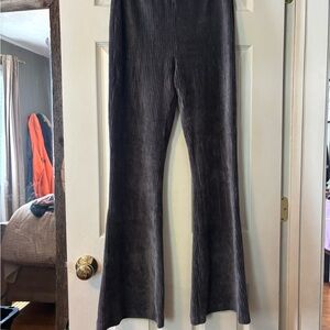 Aerie Charcoal Flare Corduroy Pants